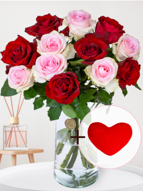 Rosenstrau&szlig; Romy + Pl&uuml;sch Herz