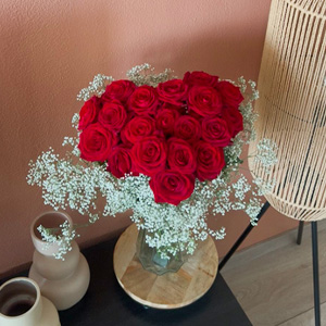 Kundenfoto: Strau&szlig; Rote Rosen in Herzform
