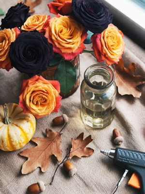DIY Herbstvase