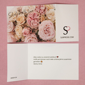 Grußkarte mit Rosen Gratis Grußkarte