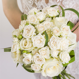 Weiße Hochzeitsblumen bestellen Weiße Brautkollektion